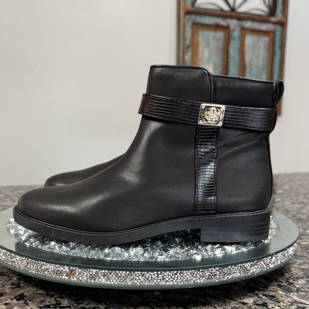 Charter Club Black Ankle Booties with Strap Detail